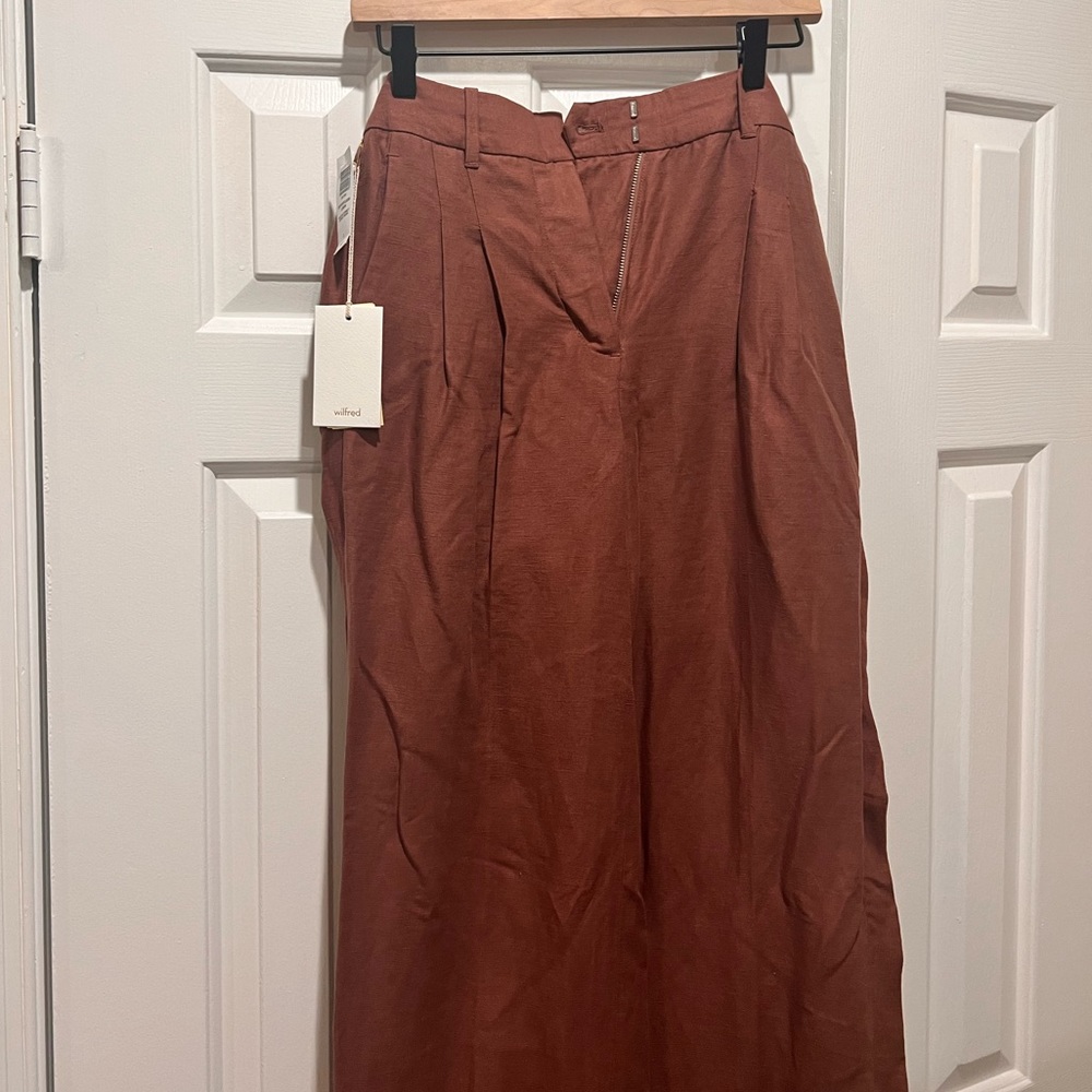 COPY - Aritzia Linen Effortless Pant in Mocha Sorbet